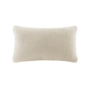 12"x20" Oversize Bree Knit Lumbar Throw Pillow Cover Ivory - Ink+Ivy NWT